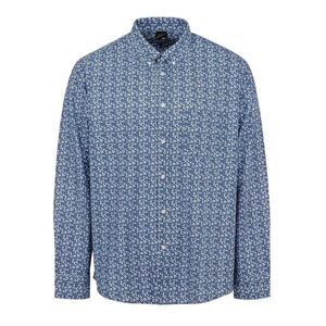 Fabric Mens Floral Poplin Long-Sleeved Shirt / Floral